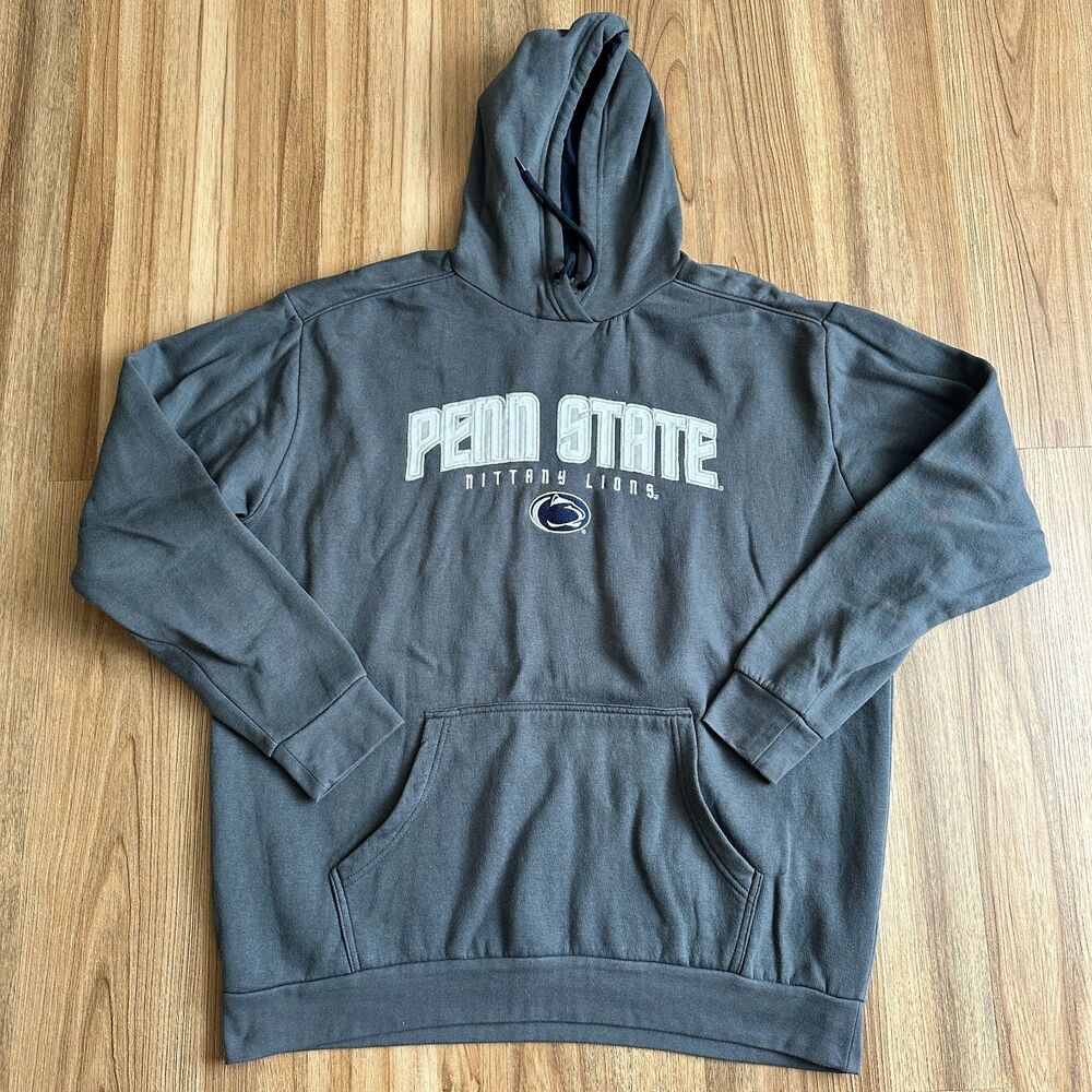 Penn State Nittany Lions Gray Hoodie Knights Apparel XL 90s Y2K Embroidered NCAA